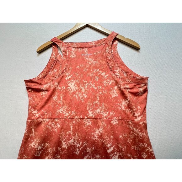 Columbia Women's Sleeveless Cold Bay Tank Dress Stretch Size XL Rusty Printed - Picture 8 of 10